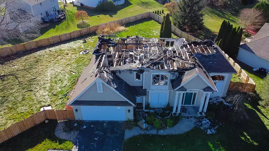 Exterior house fire damage repair Charlotte